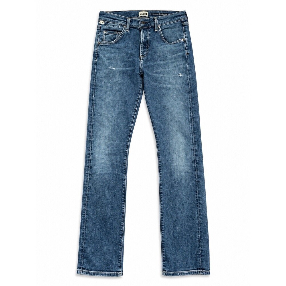 Citizens of Humanity Emerson Long Slim Boyfriend Jeans 25 Blue Button Fly